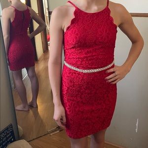homecoming dress by&by size 0, red, worn once